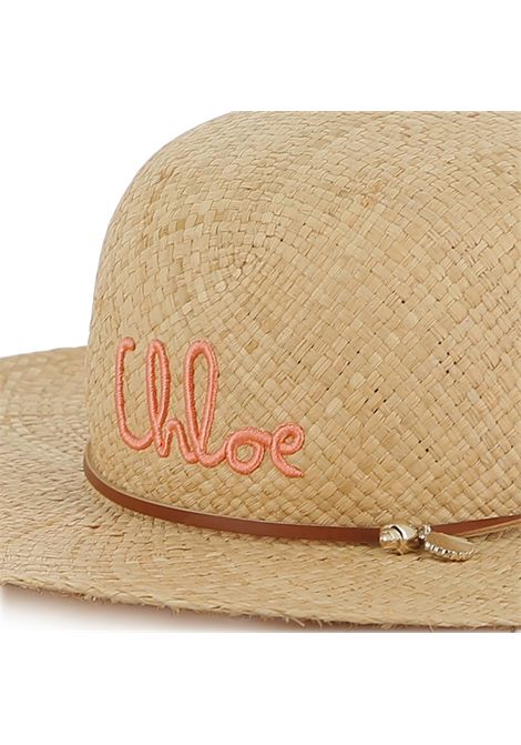 Cappello in paglia con logo CHLOE' KIDS | C2086843A